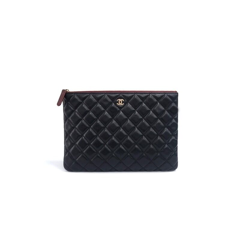 샤넬 캐비어 뉴미디움 클러치 블랙 A82545 - Chanel