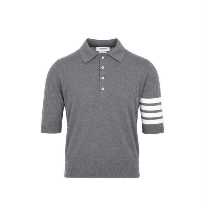 톰브라운 파인 메리노울 4바 폴로 메드그레이 MKP048A Y1014 035 - Thom Browne