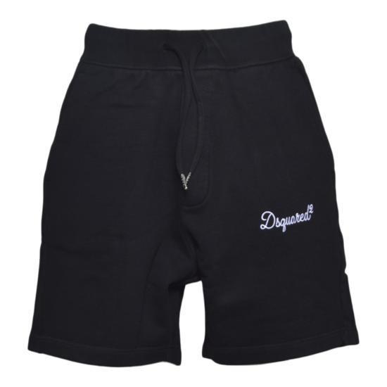 26SS 디스퀘어드2   남성 시그니처 릴렉스 핏 쇼츠 S74MU0969D25029 900 Nero BPG - Dsquared2
