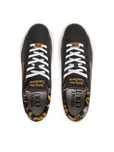 26FW 베르사체 꾸뛰르 스니커즈 78VA3SKL ZPB09 G89 BLACK GOLD DOM 썸네일 3