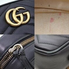 Gucci(구찌) 448065 블랙 마틀라세 GG 마몽 금장 미니 크로스백 썸네일 5