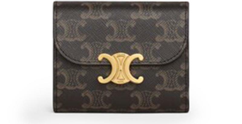 국내발송 셀린느 Small Triomphe wallet in Triomphe canvas - Celine