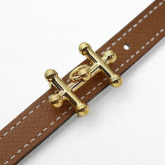 Hermes(에르메스) Galopin 금장 버클 13MM 블랙 브라운 토고 카프스킨 리버서블 양면 벨트 90 썸네일 3