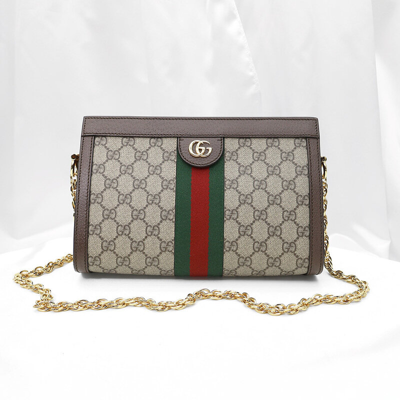 Gucci(구찌) 503877 GG 수프림 캔버스 WEB 금장 오피디아 스몰 체인 숄더백 - Gucci