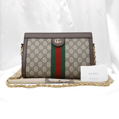 Gucci(구찌) 503877 GG 수프림 캔버스 WEB 금장 오피디아 스몰 체인 숄더백 썸네일 1
