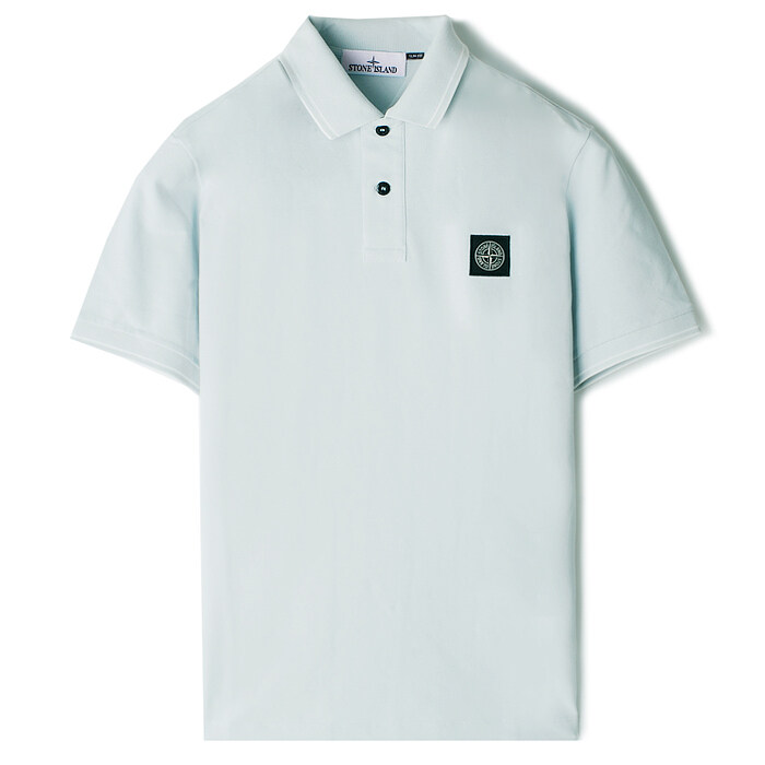 25SS 스톤 PK 반팔 라인카라티 스카이블루 K1S1522002SC S0018 V0041 - Stone Island