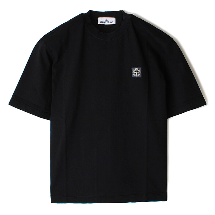 25SS 스톤 가슴패치 레귤러핏 반팔티 블랙 K1S152100034 S0115 V0029 - Stone Island