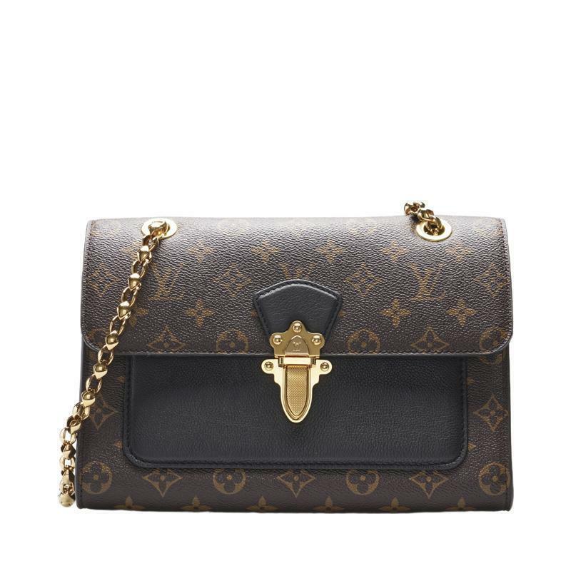 브라운 PVC 모노그램 빅투아 금장 체인 숄더백 - Louis Vuitton