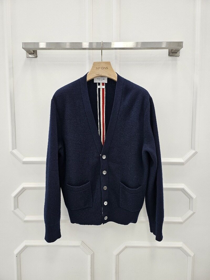 [미다스] 톰브라운 메리노 울 워시드 피케 가디건 MKC556A 2 - Thom Browne