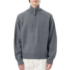 J.LINDEBERG Bon Boiled Wool Quarter Zip FMKW12668-U254 남성 본 보일드 울 쿼터 집업 썸네일 1
