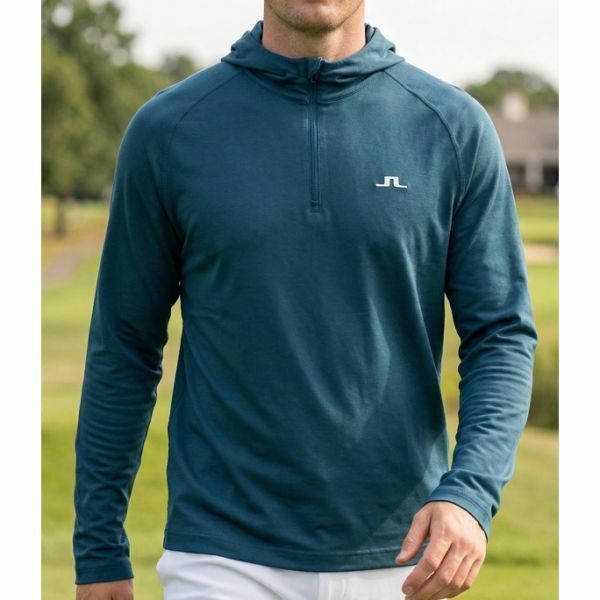 J.LINDEBERG Quarter Zip Hood GMJS12681-O551 남성 마리오 쿼터 짚 후드 - J.Lindeberg