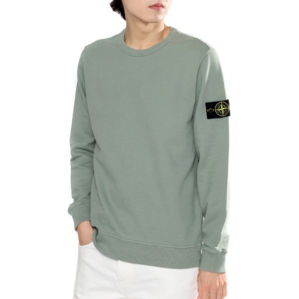 STONE ISLAND 62420 Brushed Cotton Fleece Crewneck Sweatshirt_Regular Fit 791562420 V0055 브러쉬드 코튼 플리스 크루넥 맨투맨_레귤러핏 - Stone Island