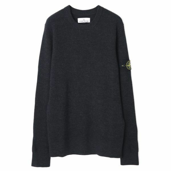 STONE ISLAND 553C2 Full-Rib Wool Crewneck Knit_Regular Fit 7915553C2 V0M65 풀-립 울 크루넥 니트_레귤러핏 - Stone Island