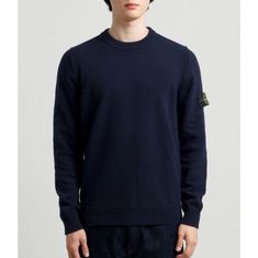 STONE ISLAND 508A3 Lambswool Crewneck Knit_Regular Fit 7915508A3 A0020 램스울 크루넥 니트_레귤러핏 썸네일 1