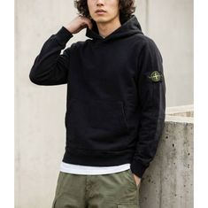 STONE ISLAND 61252 Stretch Cotton Fleece Hooded Sweatshirt_Regular Fit 791561252 V0029 스트레치 코튼 플리스 후드티_레귤러핏 썸네일 1