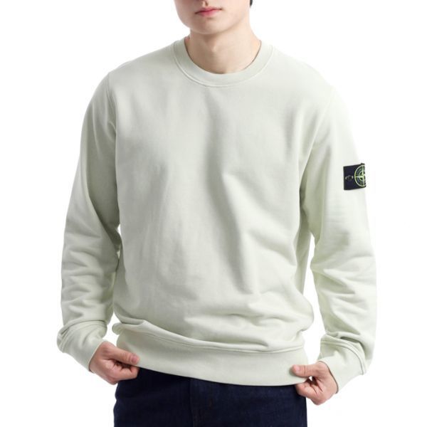 STONE ISLAND 63051 Cotton Fleece Crewneck Sweatshirt_Regular Fit 801563051 V0051 코튼 플리스 맨투맨_레귤러핏 - Stone Island