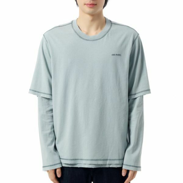 AMI 페이드 아웃 롱슬리브 티셔츠 UTS216 JE0051 468 - Ami