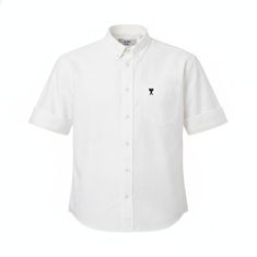 AMI 26SS 코튼 아미 드 꾀흐 자수 장식 박시 셔츠 HSH823 CO0031 168 썸네일 1