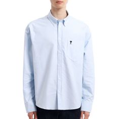AMI 26SS 코튼 아미 드 꾀흐 자수 장식 박시 셔츠 HSH822 CO0031 450 썸네일 1