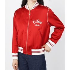 CELINE PARIS TEDDY JACKET IN SATIN 2V50S851C 27IR 셀린느 파리 새틴 테디 자켓 썸네일 1