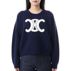 CELINE CREW NECK SWEATER IN RIBBED WOOL RY0GS423P 07MR 리브드 울 크루넥 스웨터 썸네일 1