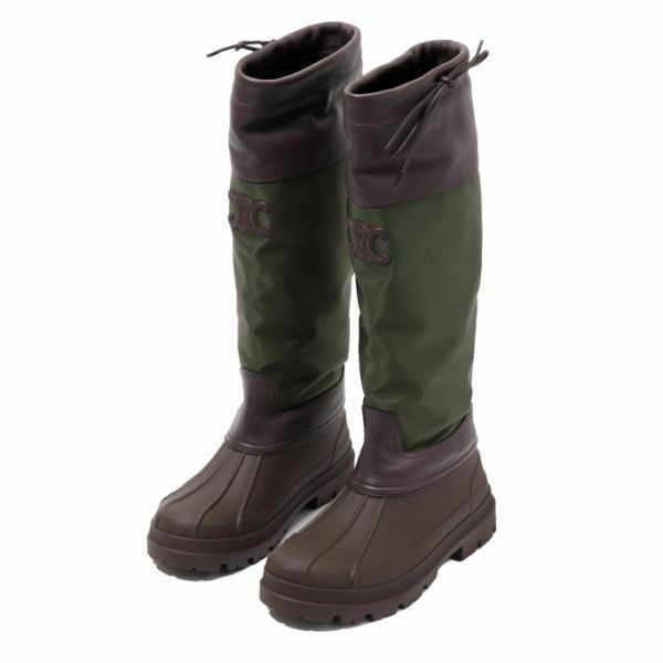 CELINE RILEY HIGH BOOT IN NYLON AND CALFSKIN 364975254C 02KD 나일론 & 카프스킨 라일리 하이 부츠 - Celine