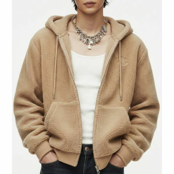 CELINE 26SS HOODED JACKET IN POLAR FLEECE RV1562Z52 02BG 폴라 플리스 후드 자켓 - Celine