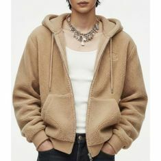 CELINE 26SS HOODED JACKET IN POLAR FLEECE RV1562Z52 02BG 폴라 플리스 후드 자켓 썸네일 1