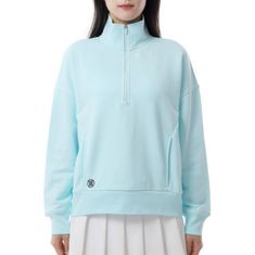 G/FORE PRAY FRENCH TERRY QRT ZIP BOXY PULLOVER GLM000028-DAYBREAK 여성 골프 투 프렌치 테리 쿼터 집 박시 풀오버 썸네일 1