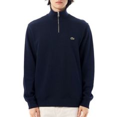 LACOSTE Zippered Stand-Up Collar Cotton Sweatshirt SH1927-166 반집업 코튼 스웨트셔츠 썸네일 1
