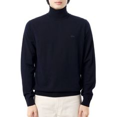 LACOSTE Turtleneck Merino Wool Sweater AH1959-166 터틀넥 메리노 울 스웨터 썸네일 1