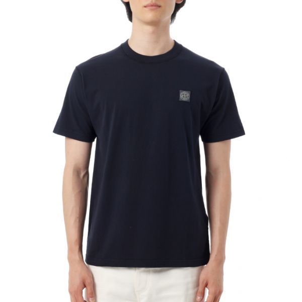 STONE ISLAND 23757 Organic Cotton Jersey Short-Sleeve T-Shirt_Slim Fit 801523757 A0020 피사토 이펙트 오가닉 코튼 저지 반팔 티셔츠_슬림핏 - Stone Island