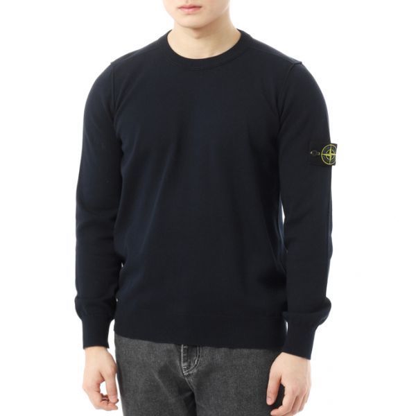 STONE ISLAND 540B2 Soft Organic Cotton Crewneck Knit_Regular Fit 8015540B2 A0020 소프트 오가닉 코튼 크루넥 니트_레귤러핏 - Stone Island