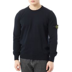 STONE ISLAND 540B2 Soft Organic Cotton Crewneck Knit_Regular Fit 8015540B2 A0020 소프트 오가닉 코튼 크루넥 니트_레귤러핏 썸네일 1
