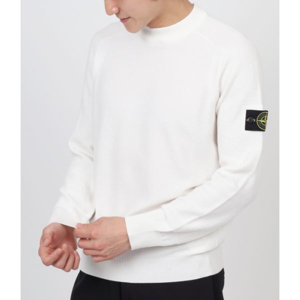STONE ISLAND 536B4 Organic Cotton Crewneck Knit_Regular Fit 8015536B4 V0001 오가닉 코튼 크루넥 니트_레귤러핏 - Stone Island