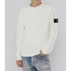 STONE ISLAND 514D8 Soft Organic Ribbed Cotton Crewneck Knit_Regular Fit 8015514D8 V0001 소프트 오가닉 리브드 코튼 크루넥 니트_레귤러핏 썸네일 1