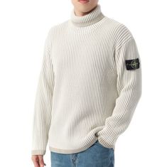 STONE ISLAND 551C1 Vanisee Full-Rip RWS Wool High neck Sweater 8115551C1 V0099 배니시 풀 립 울 하이 넥 스웨터 썸네일 1
