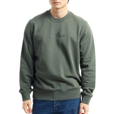 STONE ISLAND Cotton Fleece 'Institutional One' Print Crewneck Sweatshirt 811566182 V0059 코튼 플리스 인스티튜셔널 원 프린트 스웻셔츠 썸네일 1