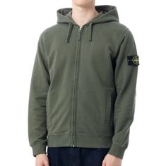 STONE ISLAND 63520 Brushed Organic Cotton Fleece Full Zipper Hooded Sweatshirt811563520 V0059 브러쉬드 오가닉 코튼 플리스 풀 지퍼 후드 스웨트 셔츠 썸네일 1