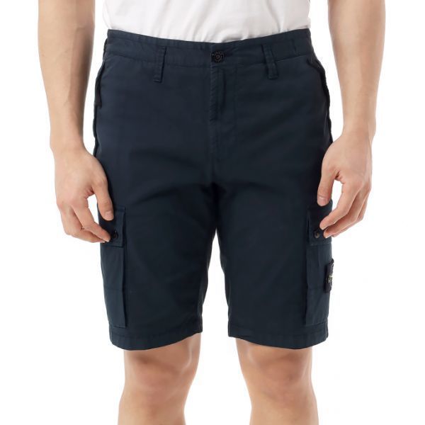 STONE ISLAND L100011 Cotton Logo Patch Cargo Shorts K1S15 S0010 V0020 로고 패치 카고 반바지 - Stone Island