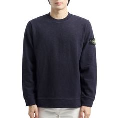 STONE ISLAND 6100053 Brushed Heavy Cotton Jersey Regular-Fit Crewneck Sweatshirt K2S15 S0238 V0026 브러쉬드 헤비 코튼 저지 레귤러 핏 크루넥 스웨트셔츠 썸네일 1