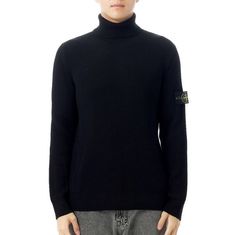 STONE ISLAND 5100052 Full Rib Rws Wool Turtleneck Sweater K2S15 S00C2 V0029 풀 리브 울 터틀넥 스웨터 썸네일 1
