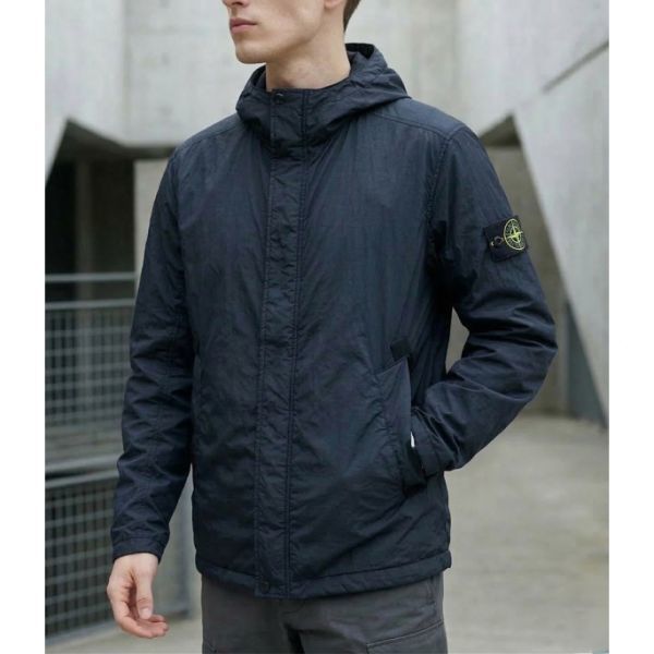 STONE ISLAND 4100092 Crinkle Reps R-NY Hooded Jacket K1S15 S0A23 V0020 크링클 랩스 후드 자켓 - Stone Island