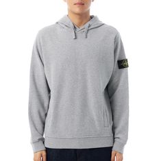 STONE ISLAND 6100029 Brushed Organic Cotton Fleece Hooded Sweatshirt K2S15 S0M20 V0M64 파우치 포켓 레귤러 핏 후드 스웨트셔츠 썸네일 1