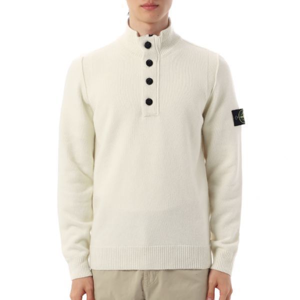 STONE ISLAND 5100040 Lambswool Half-Zip Sweater K2S15 S00A3 V0093 램스울 하프 짚 스웨터 - Stone Island