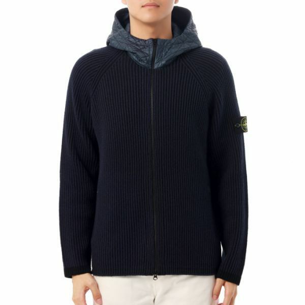 STONE ISLAND 5100032 Vanise Full Rib RWS Wool Hooded Zip-up Jumper K2S15 S00L8 V0026 바니스 풀 리브 울 후드 집업 점 - Stone Island