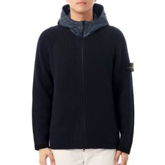 STONE ISLAND 5100032 Vanise Full Rib RWS Wool Hooded Zip-up Jumper K2S15 S00L8 V0026 바니스 풀 리브 울 후드 집업 점 썸네일 1