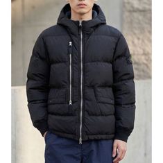 STONE ISLAND 4100088 Nylon Metal In Econyl Hooded Down Parka K2S15 S0019 V0029 나일론 메탈 에코닐 후드 다운 파카 썸네일 1