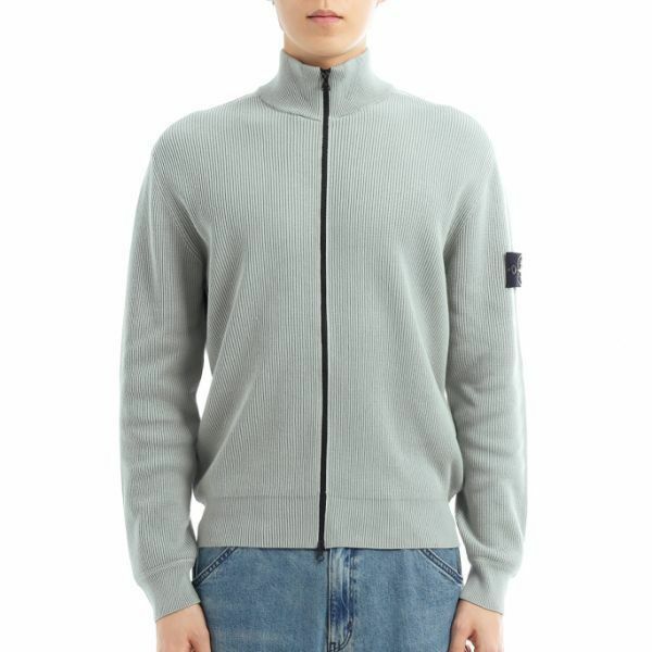 STONE ISLAND 26SS 5100126 Ribbed Soft Organic Cotton Zip-Up Sweater L1S15 S00D8 V0055 소프트 오가닉 코튼 리브 집업 스웨터 - Stone Island