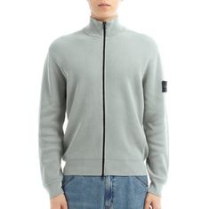 STONE ISLAND 26SS 5100126 Ribbed Soft Organic Cotton Zip-Up Sweater L1S15 S00D8 V0055 소프트 오가닉 코튼 리브 집업 스웨터 썸네일 1